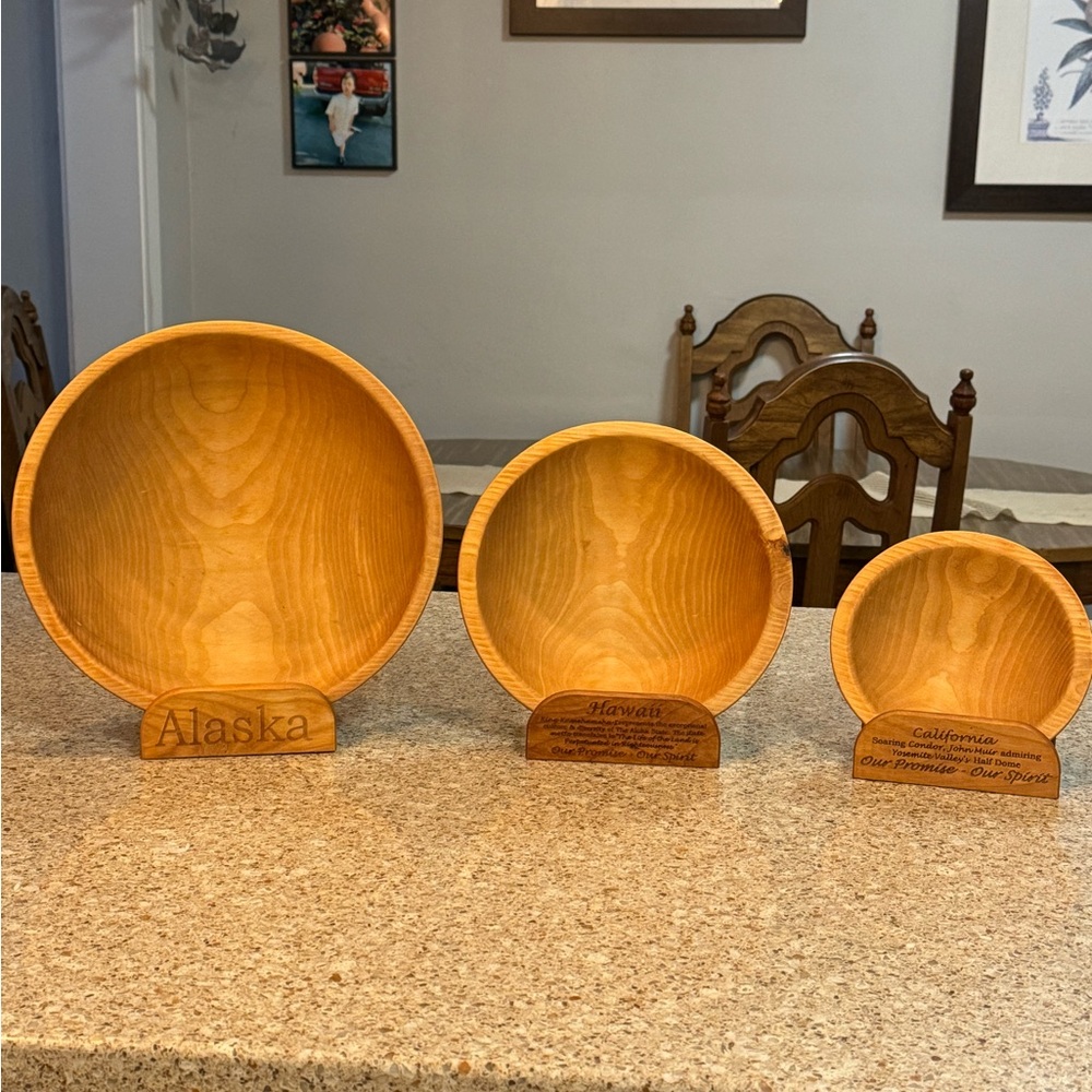 Vintage wooden bowls